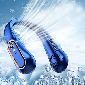 Portable Neck Fan, USB Rechargeable Neck Fan, Adjustable Speed Settings Neck Fan, Wearable Personal Fan, Personal Fan for Outdoor, Travel, Camping, Hiking