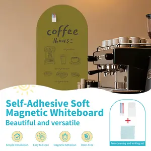 Magnetic Whiteboard Wall Sticker, Magnetic Message Board, Smooth Writing Surface, Strong Magnetism, Ideal for Home, Office, Classroom, Kitchen, Bathroom