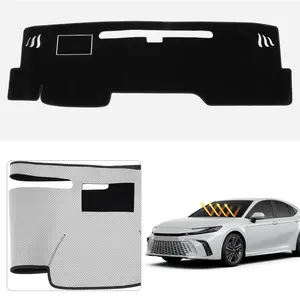 Canvle Custom Fit Dashboard Cover Mat for Toyota Camry 2025-2026 Upgrade Velvet Anti-Glare UV Protection Interior Accessories, Without HUD