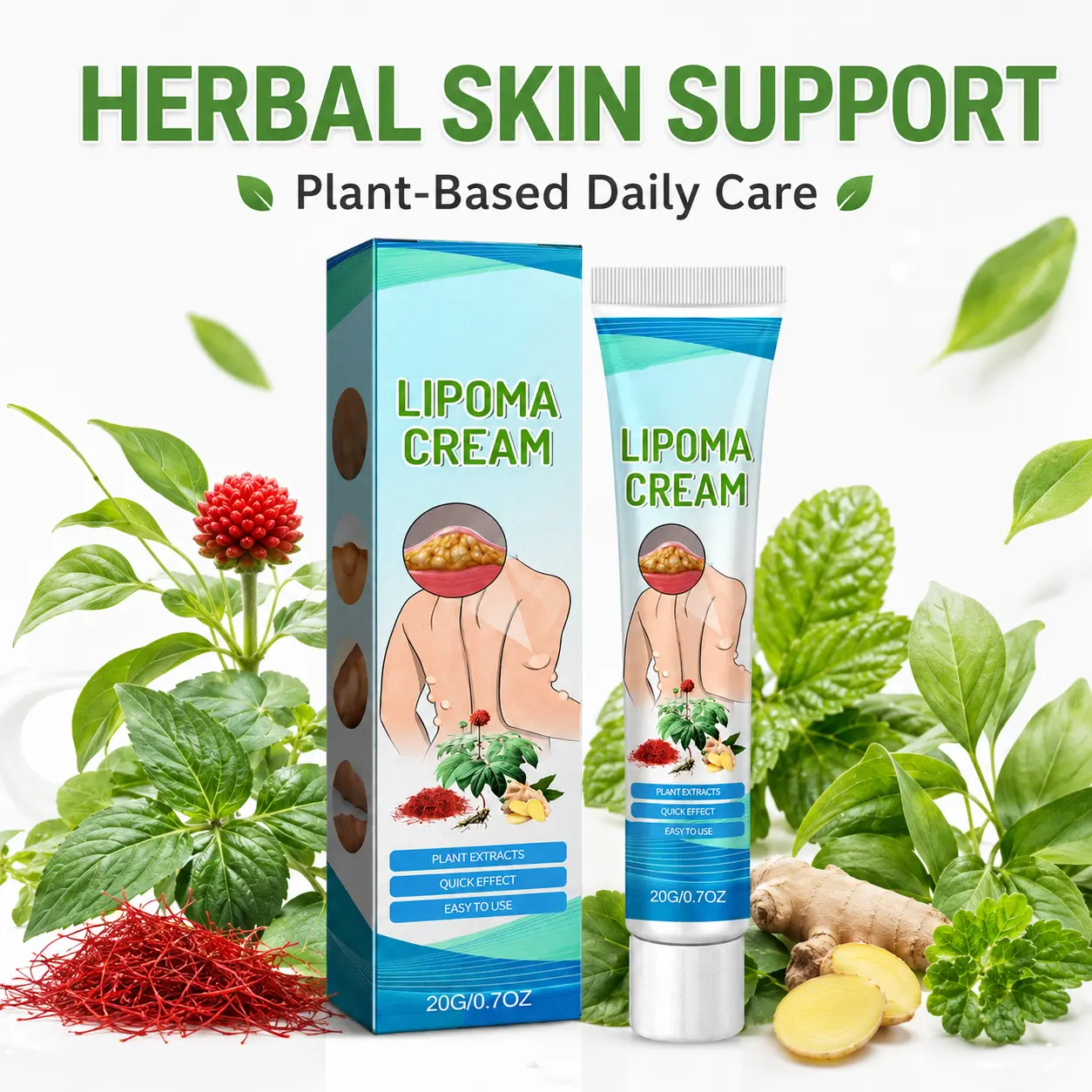 Subcutaneous Lump Relief Body Cream, Targeted Daily Body Care Moisturizer, Fast-Absorbing Lightweight Formula for Dry & Rough Skin, 20g