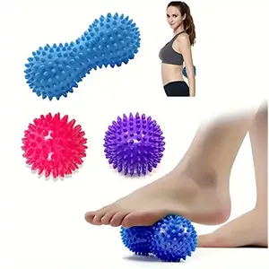 Muscle Relaxation Massage Ball, 3 Counts /set Hand & Foot Massage Ball, Sensory Training Ball, Yoga Ball for Muscle Relaxation & Muscle Stretching, Relaxation Aid