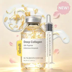 SUNGBOON EDITOR Deep Collagen Silk Peptide Ampoule 40ml, Anti-Aging Intensive Serum, Plumping, Firming & Hydrating, Wrinkle Repair Korean Skincare