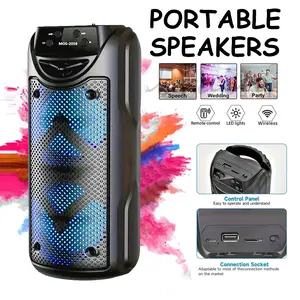 1 Portable Rechargeable Bluetooth Speaker with LED Light, Wireless Connection, Ideal for Parties, Home Theater, Camping, Audio Playback, and Smartphone Connectivity. Perfect Holiday Gift. Microphone Not Included. Smartphone