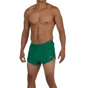 Men's Solid 1" Elite Split Shorts - Kelly Green