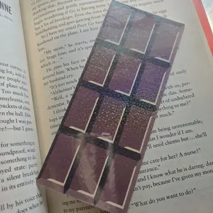 Chocolate Bar Bookmark - Purple Design for Book Lovers