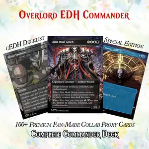 OVERLORD ZOMBIE TRIBAL ANIME MTG PROXY COMMANDER DECK – PREMIUM COLLECTOR SET 100+ Cards
