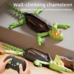 Remote Control Climbing Lizard Toy, LED Eyes, Rechargeable, Safe Non-Toxic, Ideal Gift for Boys Aged 6-13, Includes Aaa Batteries Wall Crawler Gecko, Winktoys Remote Control Toy,boys toys age 4-6 cool toys toys for 8 year old boy wall crawler gecko