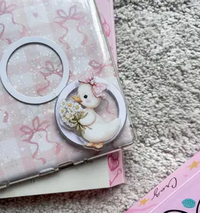 Cute Duck With Bow Phone Grip - Magnetic Pop Socket & Kickstand - Coquette Aesthetic iPhone Accessory