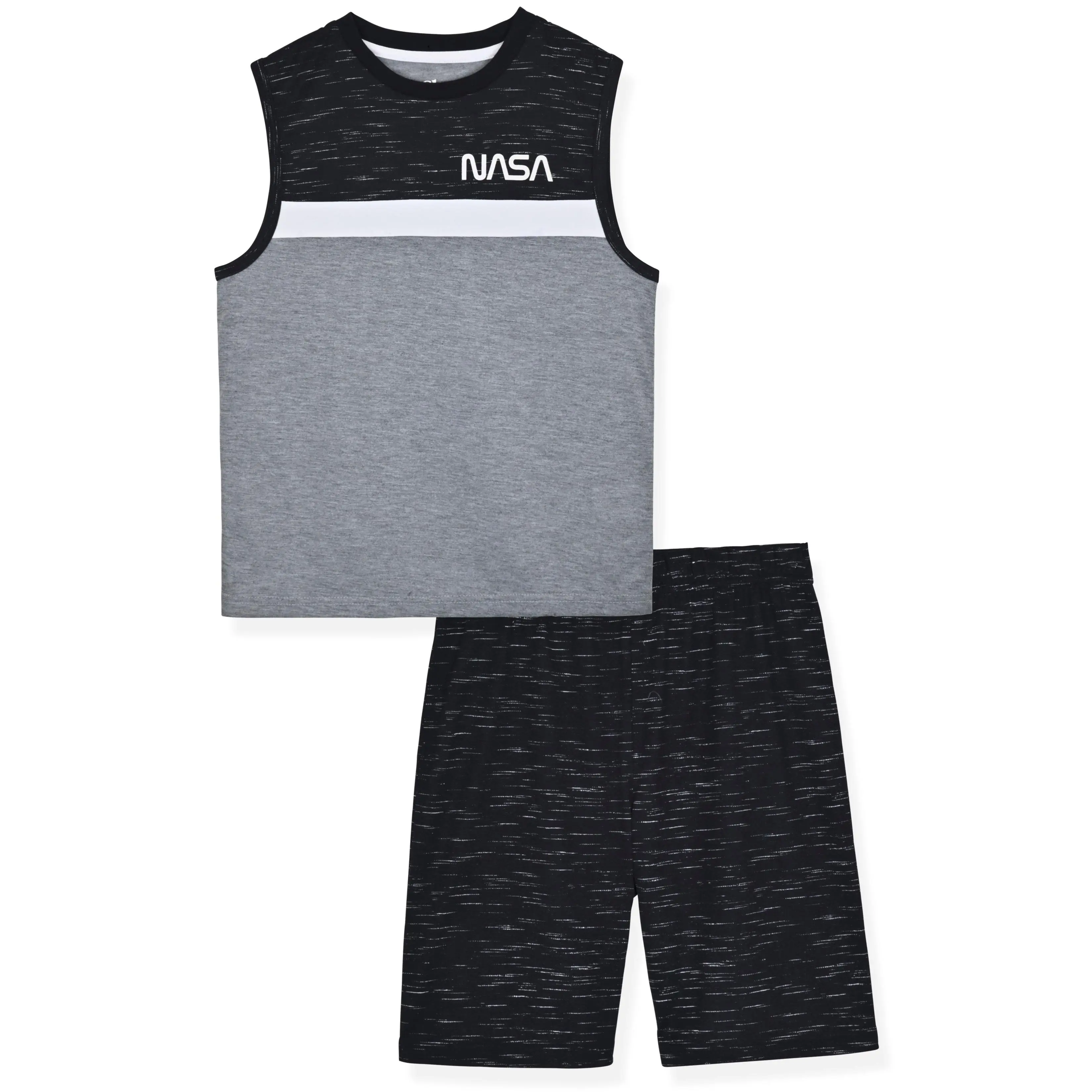 Boys 2-Piece Muscle-Tank Jersey Pajama Shorts Set – NASA.