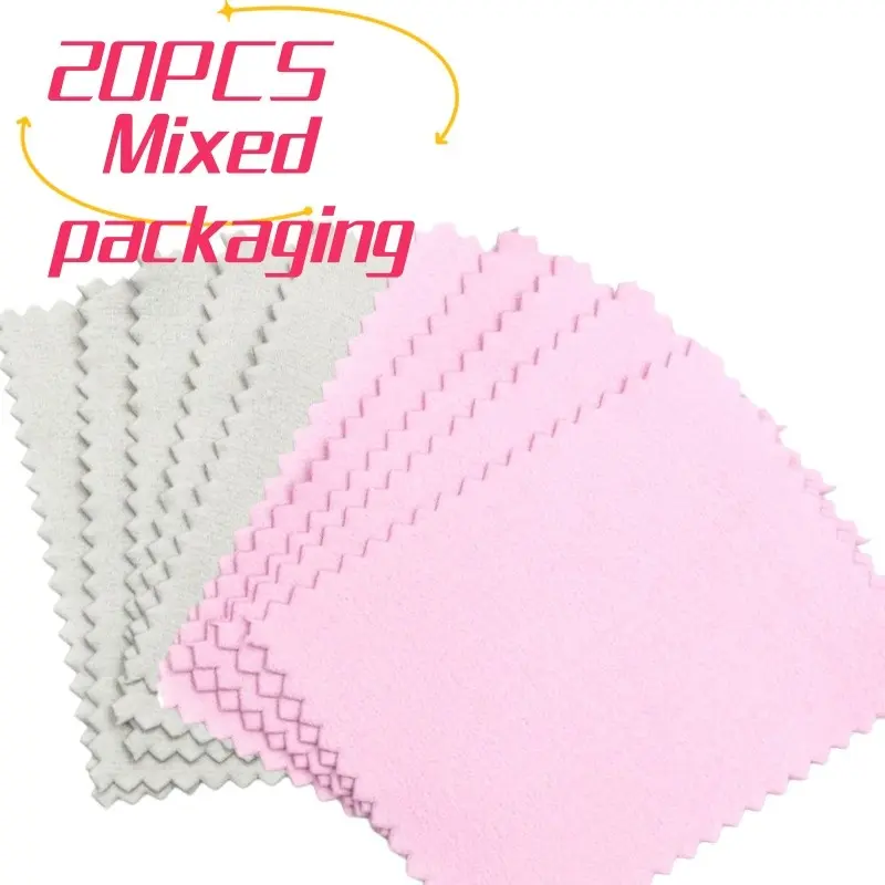 20Pack Packaging Jewelry Polishing Cloth, Anti-Tarnish Silver Gold Cleaner for Rings Necklaces Bracelets, Multi-Functional Jewelry Care Tool, Tarnish Remover & Shine Restorer, Cleaning, Restoration, Maintenance, Wipe