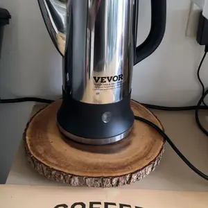 VEVOR 12-Cup Electric Percolator Coffee Pot, 304 Stainless Steel Coffee Percolator with Keep Warm Function & Heat-Resistant Handle, Classic Coffee Maker, Quick Brew & Easy-Pour Spout, Silver