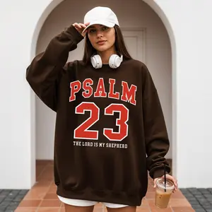 Psalm 23 Sweatshirt, The Lord Is My Shepherd Shirt, Christian Football Jersey Jesus Worship Sweatshirt