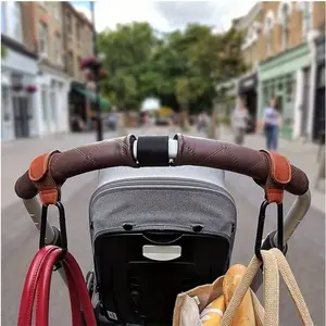 2-Pack Heavy-Duty Stroller Hooks, Non-Slip Handle, Multi-Functional Portable Hook, Compatible with Strollers, Shopping Bags, Travel Gear