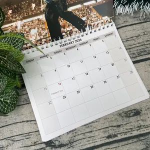 Singer 2026 Wall Calendar Christmas 2026 Wall Hanging Decor Music Gifts for Fans, High Quality Paper Large Vibrant Images Spiral Binding Centered Hole for Hanging