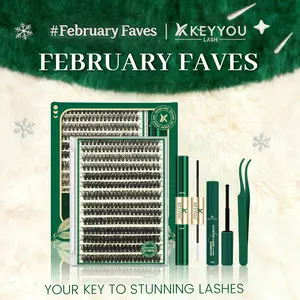 KEYYOU DIY Lash Clusters Kit 60D 70D 80D 90D Individual Lashes D Curl 8-18MIX Waterproof Ultra Soft & Comfortable Lash Extension Makeup High Quality Eyelashes Cosmetic TikTok Shop FebruaryFaves