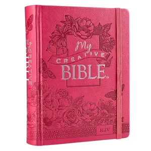 KJV Holy Bible - King James Version Faux Leather Hardcover with Bright Pink Cover, Elastic Closure, Ribbon Marker, and Illustrations (KJV Creative Editions)