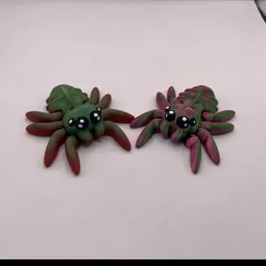 3D printed articulated spider statue figurine