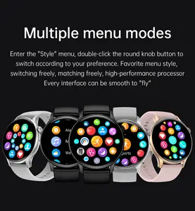New HK85 connected watches compatible Bluetooth smart watch multi-sports modes call and message reminders custom wallpaper compatible with iOS/android red pedometer