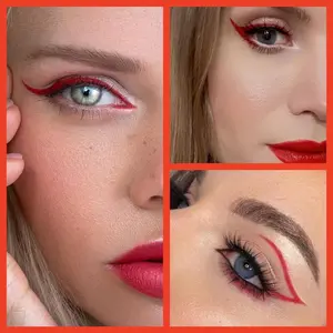 CarMela Red Eyeliner Pencil - Highly Pigmented Creamy Red Eyeliner, Smooth Gliding and Long-Lasting Crayon Eyeliner