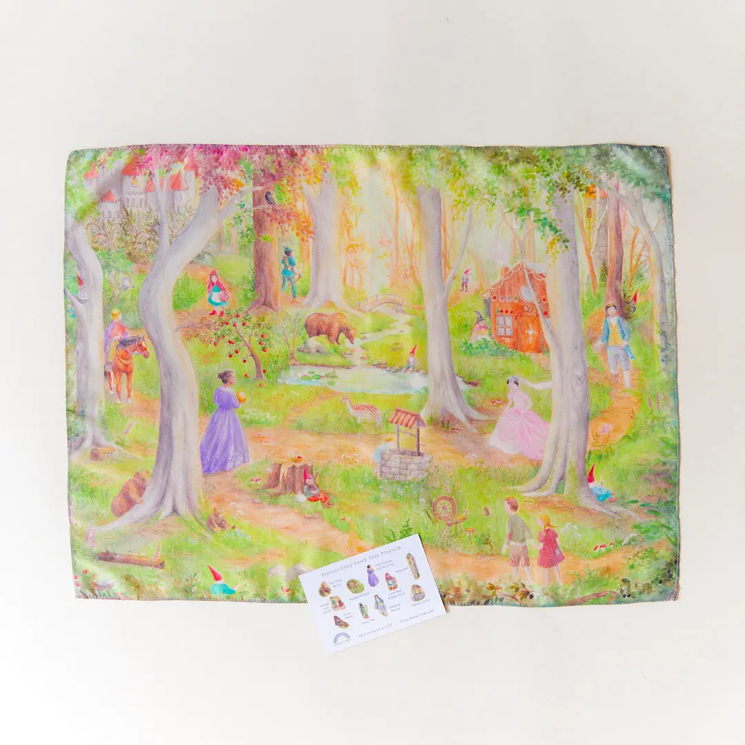 Kids' Unisex Magical Fairy Tale Storytelling Playsilk - Heavyweight 21x29 in Tactile Creative Accessory with Frog, for Touch Experience, Make Up Stories, Imagining (Children's Literature & Art Storytime)