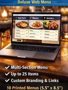 DELUXE Menu For Restaurants, Salons, Spas, Barbers, Food truck and more