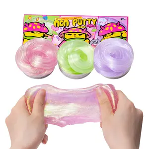 Slymu 3 Pack Sparkling Set Putty Slime Kit - Sensory Fidget Toys, Stress Relief, Glitter, Non Sticky, Party Favors for Kids, Birthday Gifts for Girls and Boys