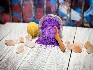 Dark & Stormy Handmade Artisan Olive Oil Bath Salts by TopShelf Suds Co. | Artisan Bath Salts | Handmade Bath Salts | Handmade Artisan