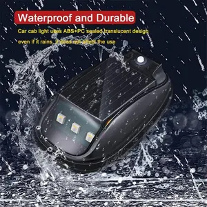 Wireless Solar Cab Lights for Truck  No Drill Roof Top Marker Lights with 8-Color Waterproof LED Vibration Sensor for Jeep Pickup SUV ATV Lightbar