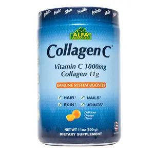 Alfa Vitamins - Collagen C Hydrolysate Peptides Powder Supplement with 1,000mg Vitamin C - 11oz