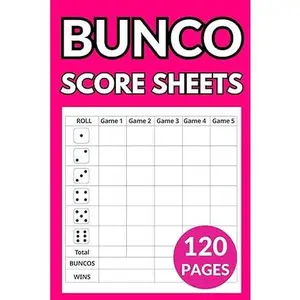 Bunco Score Sheets: Score Cards for Effortless Scorekeeping: The Perfect Addition to Bunco Party Supplies