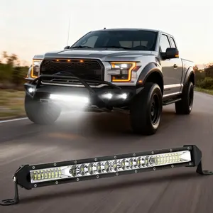 Car Light Strip,10/20Inch Triple Row Flood Spot LED Work Light Bar Combo Spot Flood Driving Off Road SUV Boat ATV, Slim LED Work Light Bar Truck