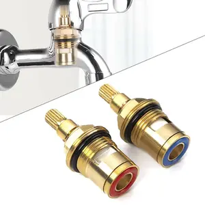 G1/2 Inch Copper Valve Core, Durable Anti-leak Valve Core, Bathroom Universal Cold & Hot Water Mixing Valve Replacement Repair Parts