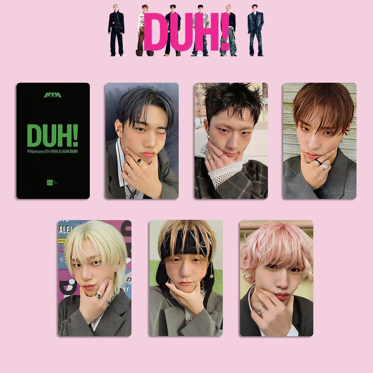 6Pcs/Set Kpop P1HARMONY DUH Album Photocards List INTAK THEO