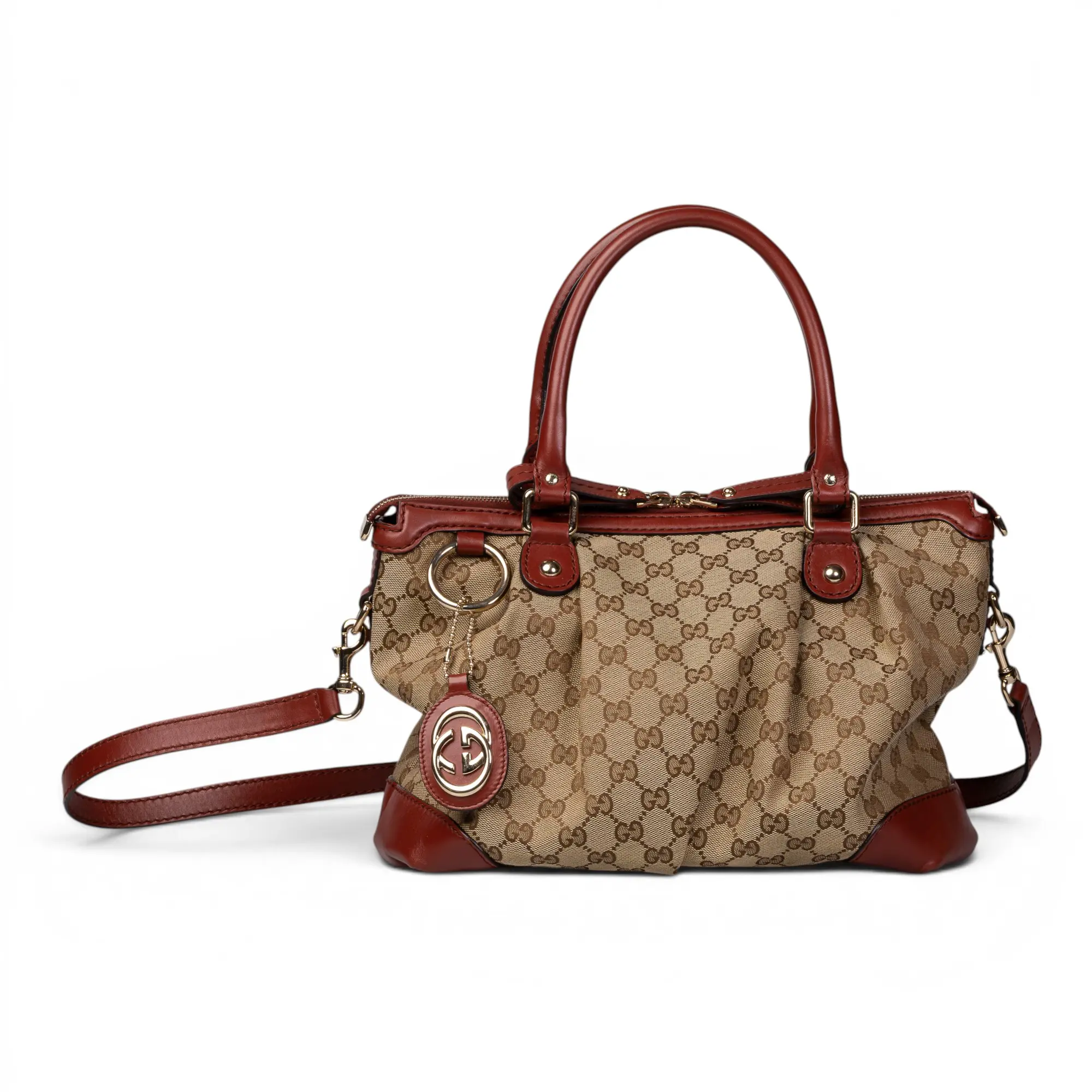 Pre-owned GUCCI GG Canvas Shoulder Bags Sukey Handbag G26053830