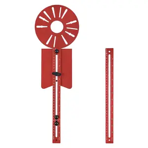 5 In 1 Router Circle Cutting Jig For Cutting/Routing Circle,Aluminum Router Milling Groove Bracket for Straight Or Cylindrical Edges,Adjustable Router Jig and Guide for Woodworking Edging Projects