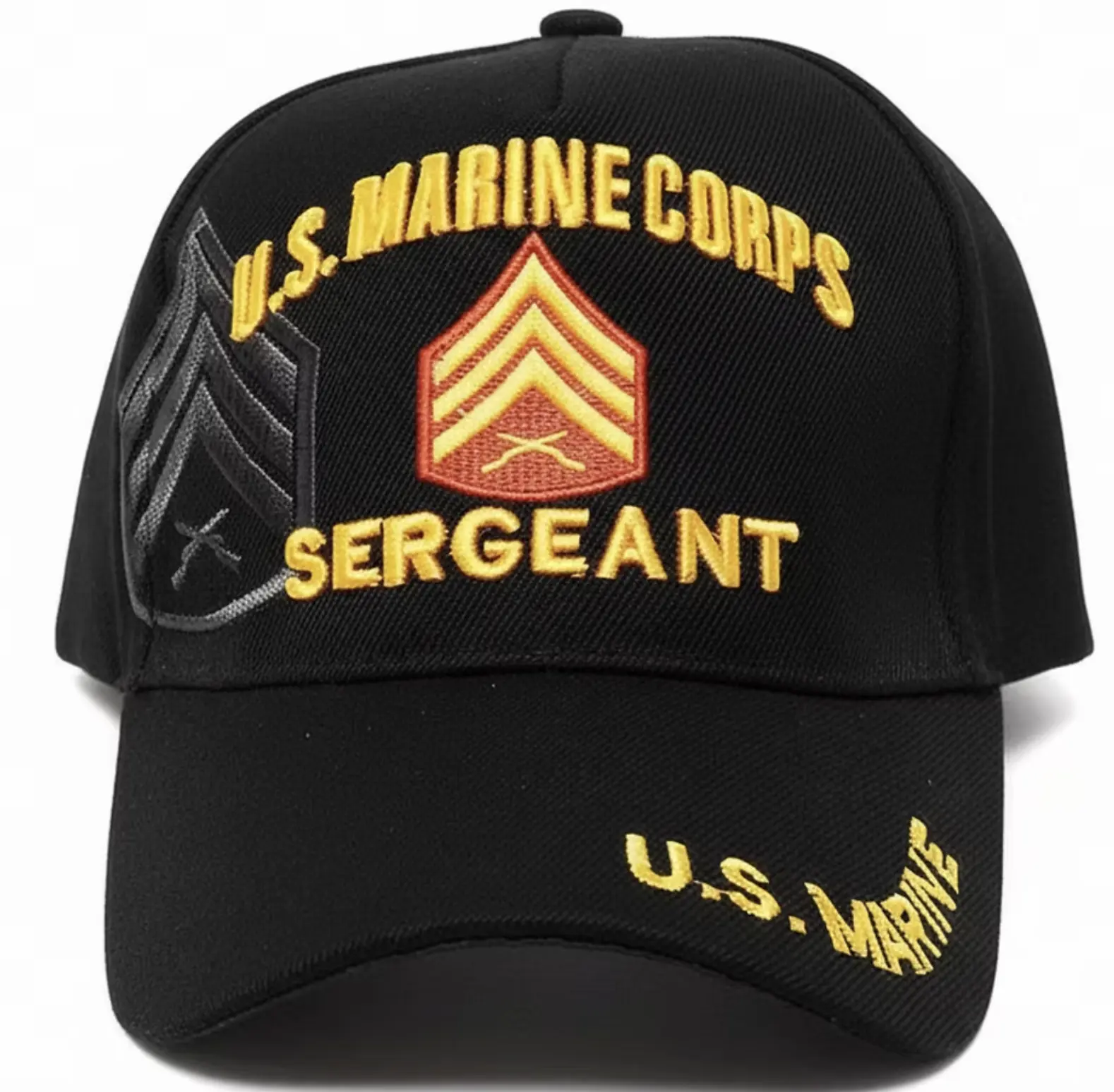 U.S. Marine Corps Sergeant Black Cap 0046 U.S. Marine Corps Sergeant Black Cap 0046