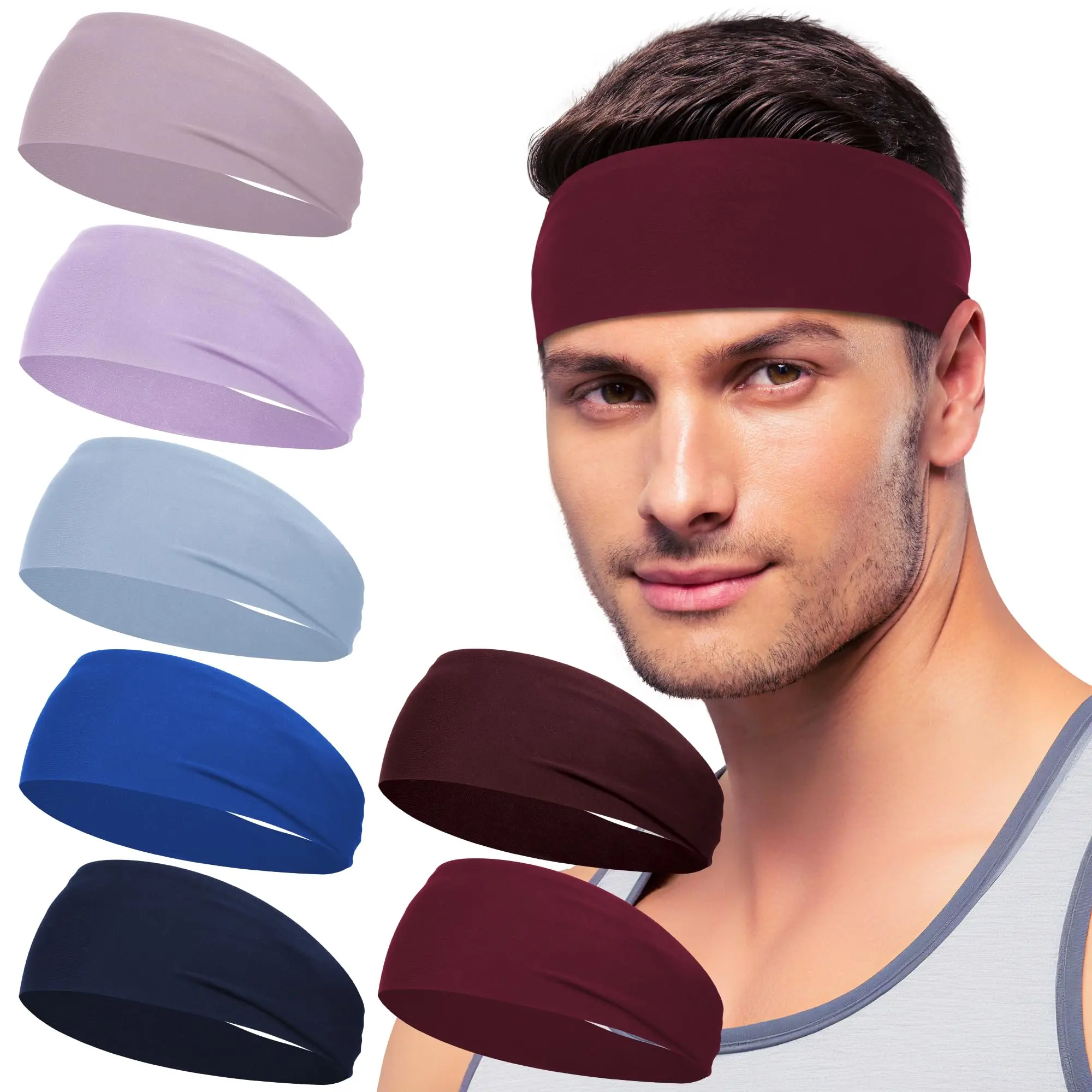 Sports blue, dark red, dirty pink, 