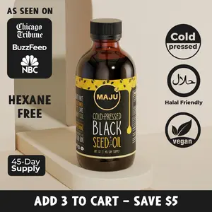 MAJU Black Seed Oil (8oz) - Herbal Joint Support, Immune Boosting & Digestion Support, Body, Consumable, Body Massage & More Cosmetic Comfort