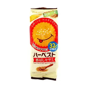 TOHATO Caramel Corn Sesame Flavor Crispy Biscuits 32pcs 88g - Japanese Snack, Savory & Sweet Treat