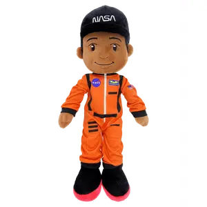 OrangeOnions NASA Charlie Astronaut Plush 14" Soft Toy in Orange Space Suit for Kids Gift Fun