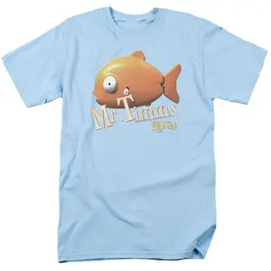 Rango Mr Timms T Shirt Mens Licensed Childrens Movie Fish Light Blue