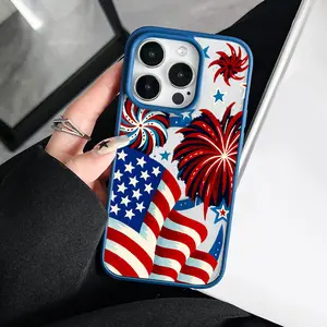American Flag Fireworks Phone CasePatriotic Vintage Style for iPhone 17 16 15 14 13 12 11 PRO MAX PLUS,AIR and iPhone X XS MAX . Celebrate Independence Day with this vibrant design. Perfect gift for any patriotic American. Stars and Stripes forever!