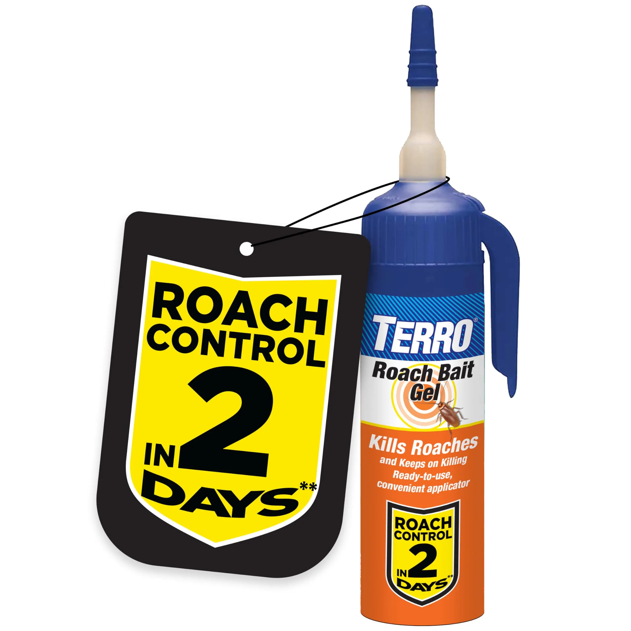 TERRO Cockroach Gel Bait Killer, 3oz Bottle with Adjustable Precision Applicator, Fast-Acting Effective Roach Control for Home Indoor German, American & Oriental Cockroaches in Kitchen, Bathrooms