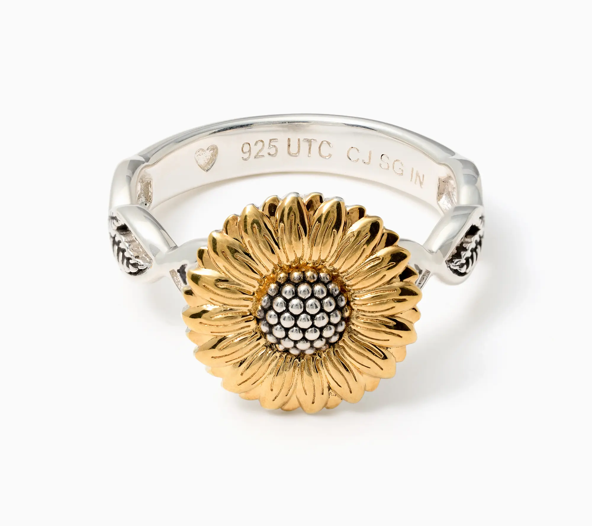 Christian James by Scott Grimes Two-Tone Hello Sunshine Sunflower Ring Christian James by Scott Grimes Two-Tone Hello Sunshine Sunflower Ring