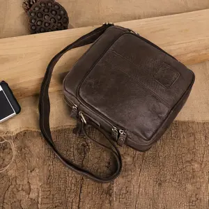 European Style Leather Retro Outdoor Commuter Shoulder Bag High-end Touch Cowhide Crossbody Bag