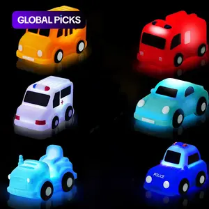 Water-Activated Flashing Color Bath Toy Set, 6-Piece Emergency Vehicle & Construction Toys, Fun Bath Time for Kids #GLOBAL PICKS