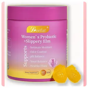 LEEFAR Her Juicy  Feminine Probiotics Gummies- All in One Solution with Slippery Elm and Prebiotics&Hawaiian Pineapple Gummies 60 Count probiotics women-comfort where you need it most