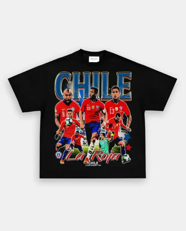 CHILE Tee, Graphic Sport T-shirt, Vintage Soccer Player Shirt ,Playoffs,Y2k , Soccer Apparel , Gift For Soccer Fans, Gift For him