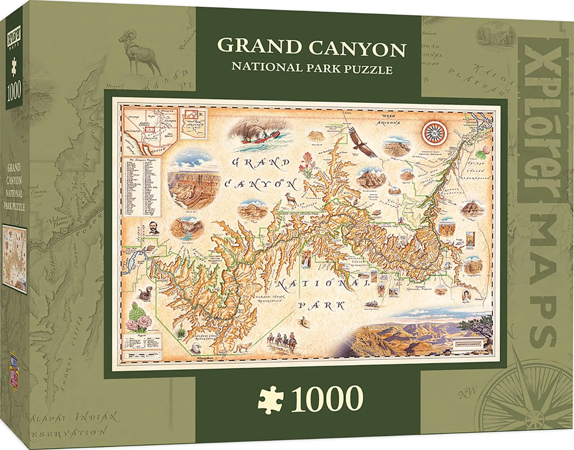 Xplorer Maps Grand Canyon 1000 Piece Jigsaw Puzzle Xplorer Maps Grand Canyon 1000 Piece Jigsaw Puzzle