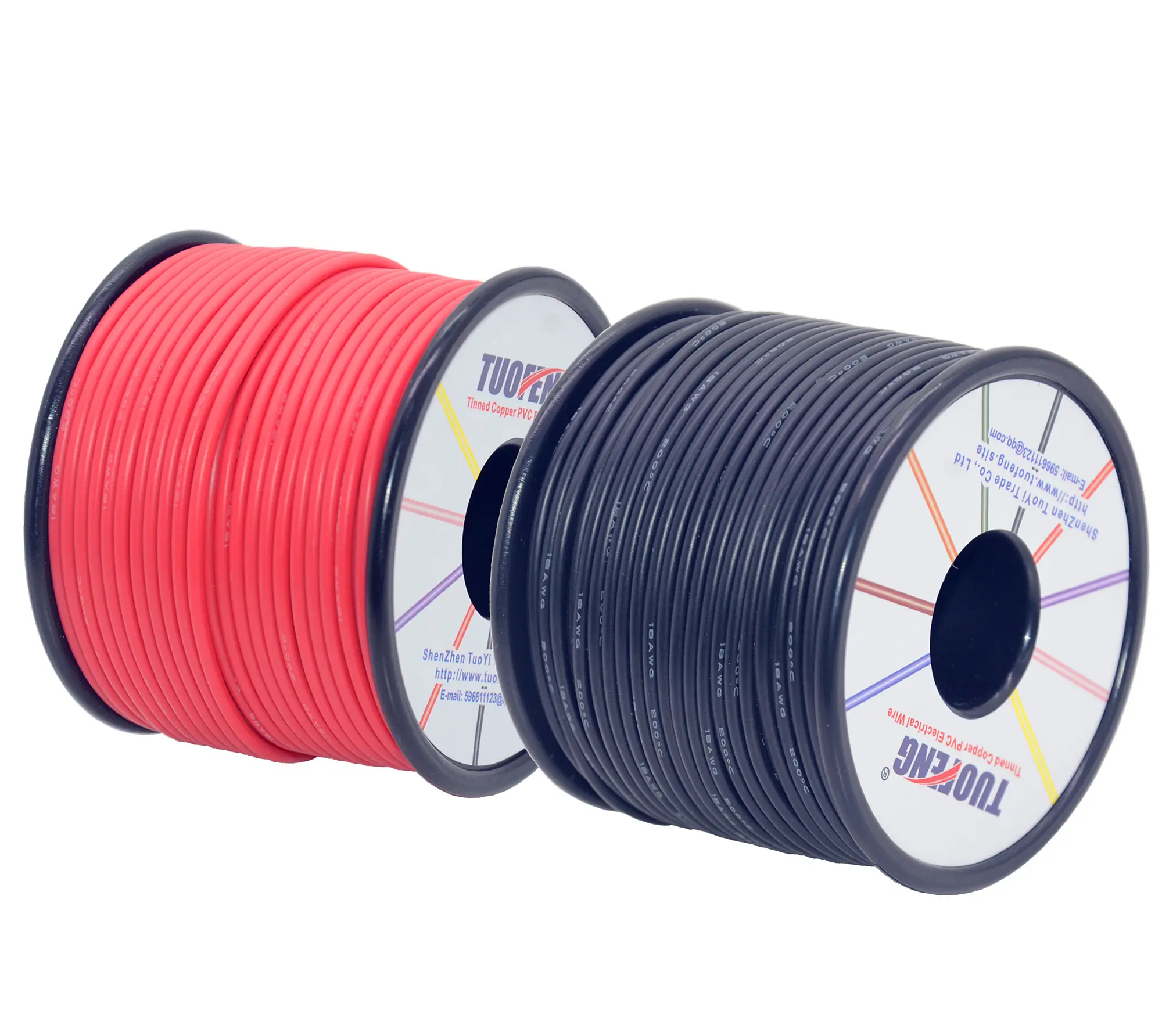 TUOFENG 18 awg Electrical Wire 300 Feet [150 ft Black and 150 ft Red] Wire - 18 Gauge Silicone Wire Hook Up Wire Cable - Flexible Silicone Tinned Copper Wire
